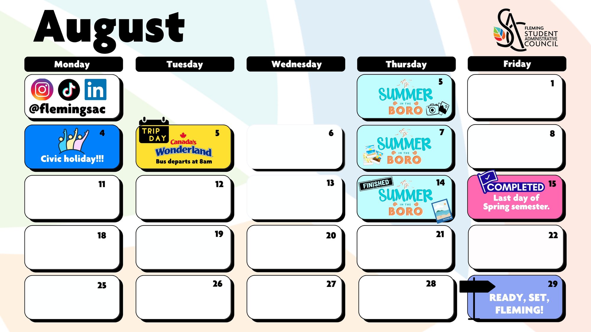 Calendar Screens 1